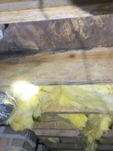 excessive moisture in the crawl space causing insulation to fall
